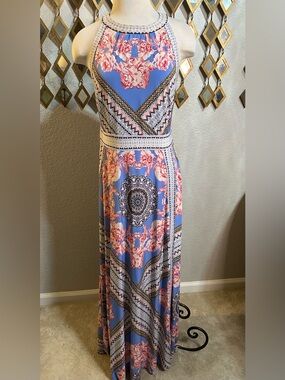 INC Floral Halter Maxi Dress